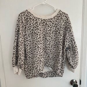 Abercrombie & Fitch Animal Print Sweatshirt - Black and White